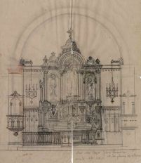 Projecte de l'altar major de l’església de Sant Jaume de Llierca, 1949