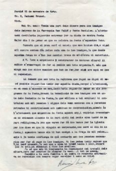 Correspondència sobre la reforma dels altars de l'església de Sant Julià, a Fortià, 1949