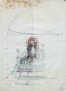 Projecte per completar l'altar major de l'església de Sant Salvador, a la Vall de Bianya, entre els anys 1944 i 1948