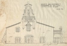 Projecte de reforma de la façana i del campanar del santuari de la Fontsanta, a Jafre, 1945