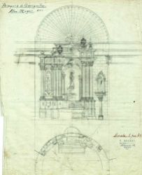 Projecte de l’altar major de l'església de Santa Eulàlia de Noves, a Garriguella, 1941