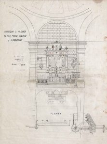 Projecte de l’altar major, barana i trona de l’església de Sant Feliu, a Vilajuïga, 1941