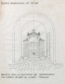 Projecte del confessionari per a l'església de Sant Martí, a Jafre, 1946