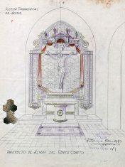 Projecte de l'altar del Sant Crist de l'església de Sant Martí, a Jafre, 1946