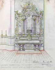 Projecte de l'altar del Sagrat Cor de l'església de Sant Martí, a Jafre, 1946