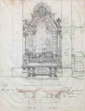 Projecte de l'altar del Sagrat Cor de l'església de Sant Martí, a Jafre, 1946