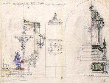 Projecte de decoració dels altars de Sant Maurici, a Sant Mori, 1946