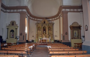 Vista frontal de l’altar major de l’església de Sant Feliu, a Vilajuïga, 2012 (Foto: www.cataloniawelcome.com)
