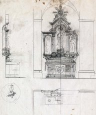 Projecte de l'altar del Sagrat Cor de l'església de Sant Jaume de Llierca, 1947