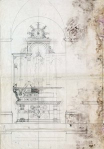 Projecte de l’altar del Sagrat Cor de l’església de Sant Jaume de Llierca, 1947