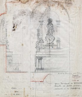 Projecte de l’altar de la Puríssima de l'església de Sant Mamet, a Riumors, 1948