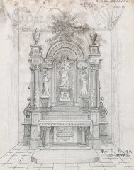 Projecte de l’altar del Roser de l'església de Santa Maria de Sales, a la Cellera de Ter, 1947