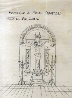 Projecte de l'altar del Sant Crist de l'església de Sant Joan, a Palau-saverdera, 1944