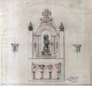 Projecte de l'altar de l'ermita de Sant Onofre, a Palau-saverdera, 1944