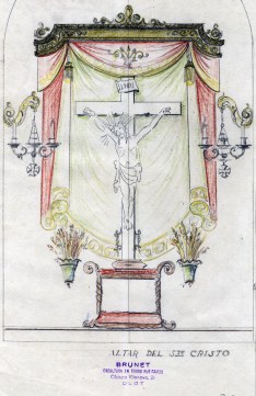 Projecte de l’altar del Sant Crist de l’església de Sant Maurici, a Sant Mori